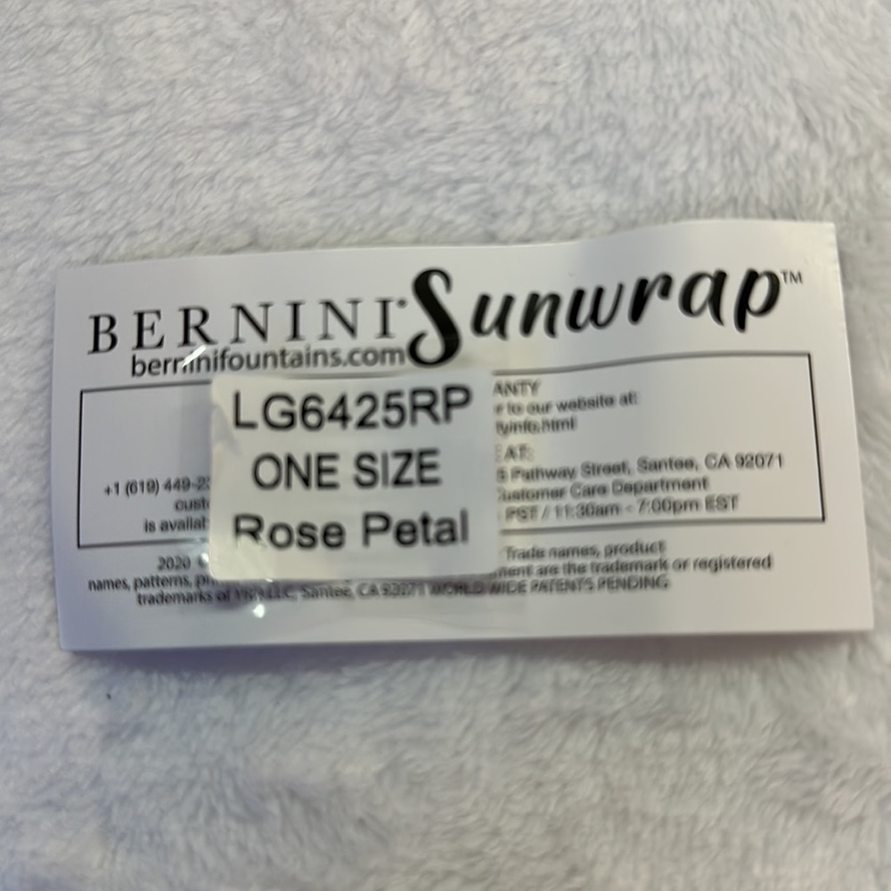 Bernini Sunwrap Outdoor Gardening/Beach/Pool/Sun Protection Rose Petal New OS - Picture 7 of 7